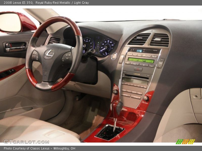 Royal Ruby Red Metallic / Light Gray 2008 Lexus ES 350