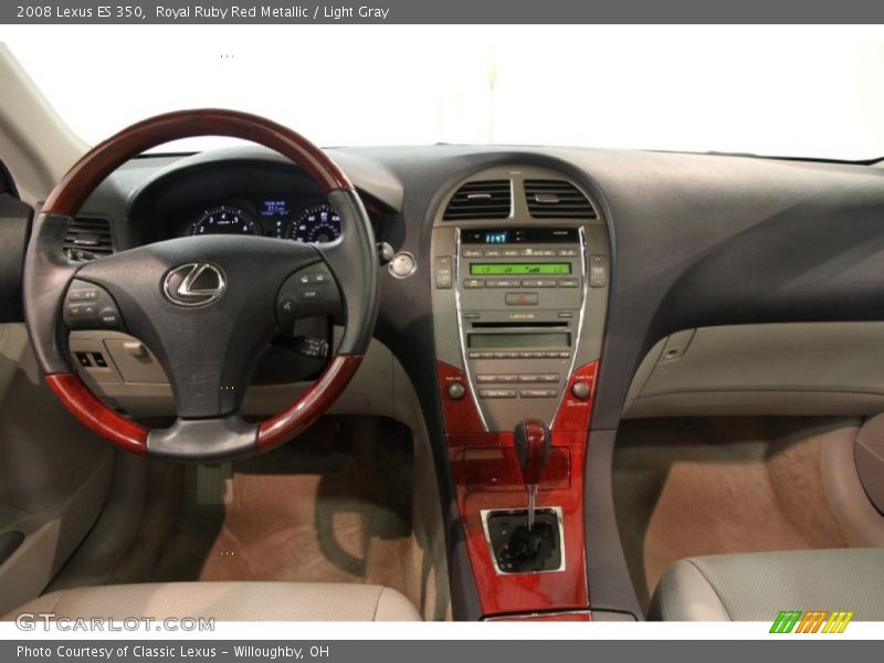 Royal Ruby Red Metallic / Light Gray 2008 Lexus ES 350