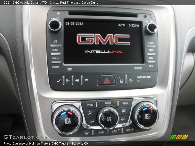 Crystal Red Tintcoat / Cocoa Dune 2014 GMC Acadia Denali AWD