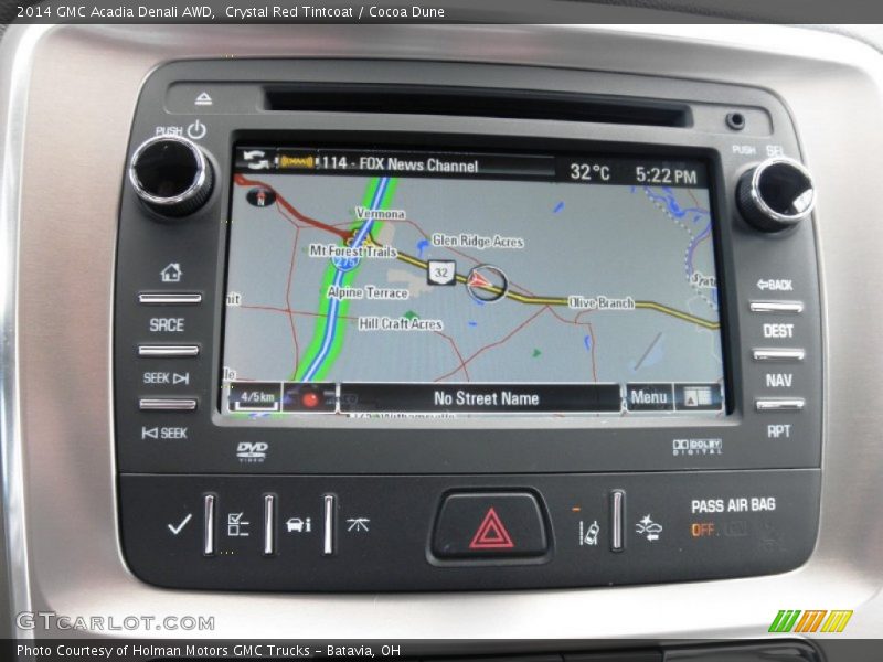Crystal Red Tintcoat / Cocoa Dune 2014 GMC Acadia Denali AWD