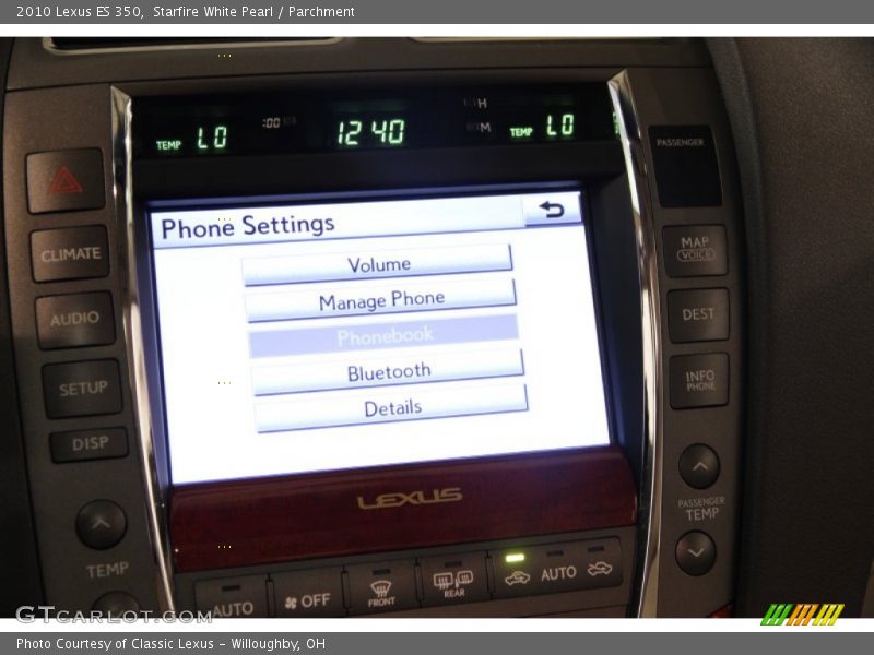 Starfire White Pearl / Parchment 2010 Lexus ES 350