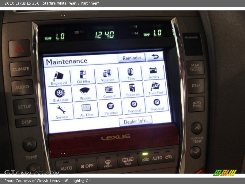 Starfire White Pearl / Parchment 2010 Lexus ES 350