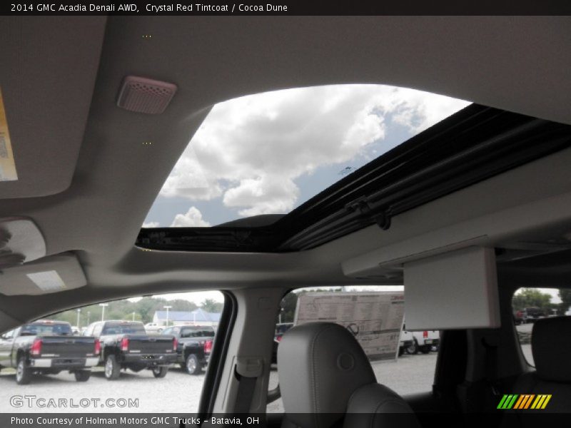 Crystal Red Tintcoat / Cocoa Dune 2014 GMC Acadia Denali AWD