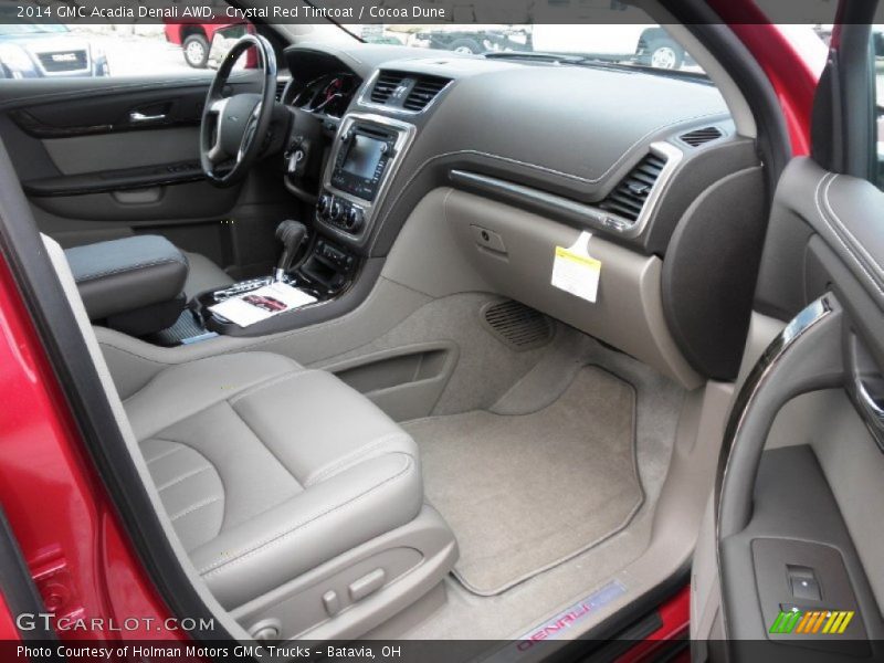 Crystal Red Tintcoat / Cocoa Dune 2014 GMC Acadia Denali AWD