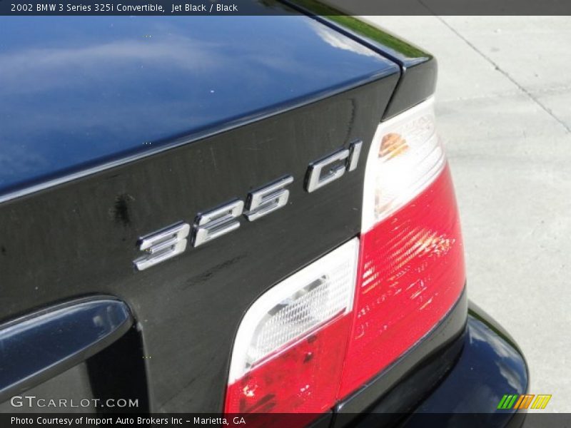 Jet Black / Black 2002 BMW 3 Series 325i Convertible