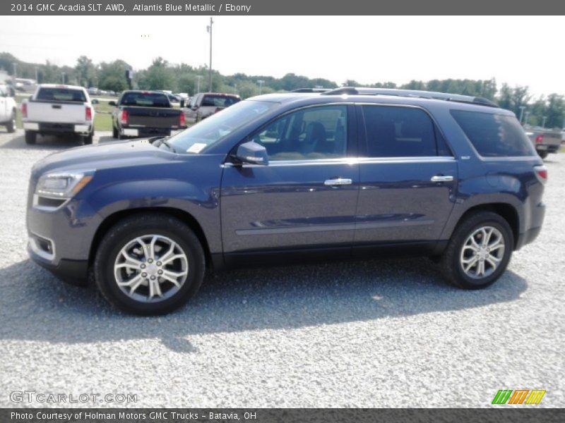 Atlantis Blue Metallic / Ebony 2014 GMC Acadia SLT AWD