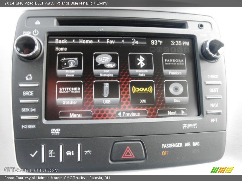 Atlantis Blue Metallic / Ebony 2014 GMC Acadia SLT AWD