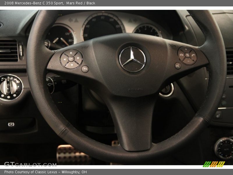 Mars Red / Black 2008 Mercedes-Benz C 350 Sport
