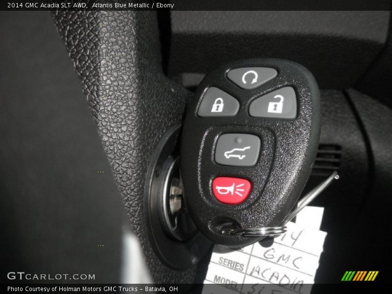 Atlantis Blue Metallic / Ebony 2014 GMC Acadia SLT AWD