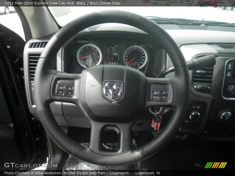 Black / Black/Diesel Gray 2013 Ram 1500 Express Crew Cab 4x4
