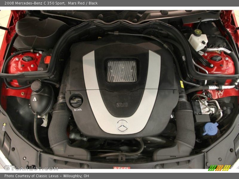 Mars Red / Black 2008 Mercedes-Benz C 350 Sport