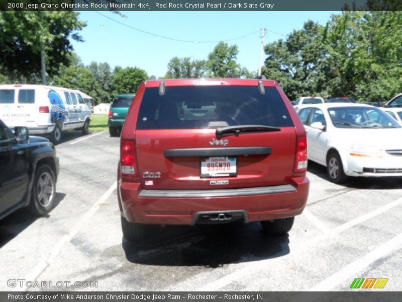 Red Rock Crystal Pearl / Dark Slate Gray 2008 Jeep Grand Cherokee Rocky Mountain 4x4