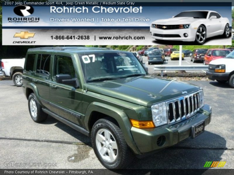 Jeep Green Metallic / Medium Slate Gray 2007 Jeep Commander Sport 4x4