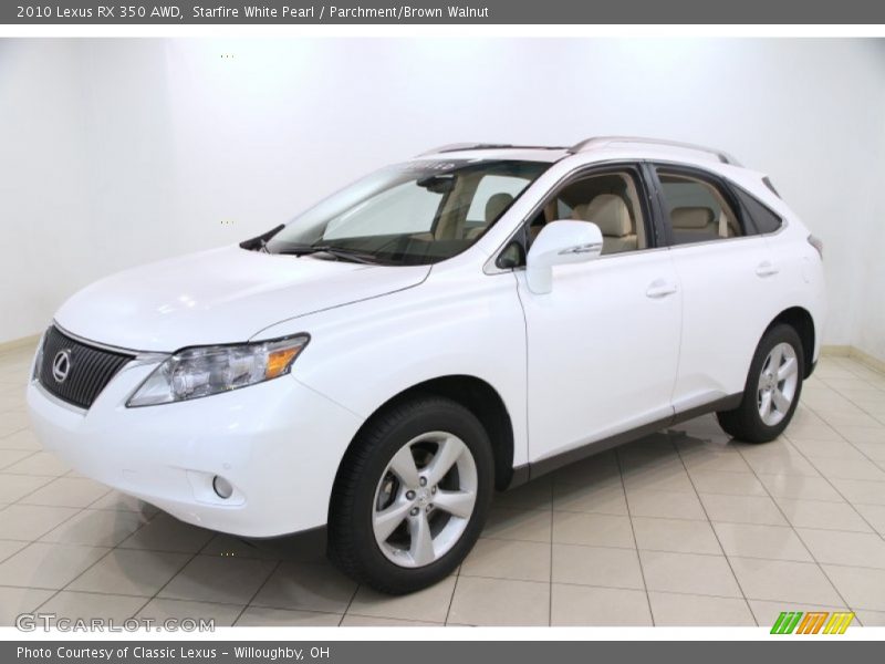 Starfire White Pearl / Parchment/Brown Walnut 2010 Lexus RX 350 AWD