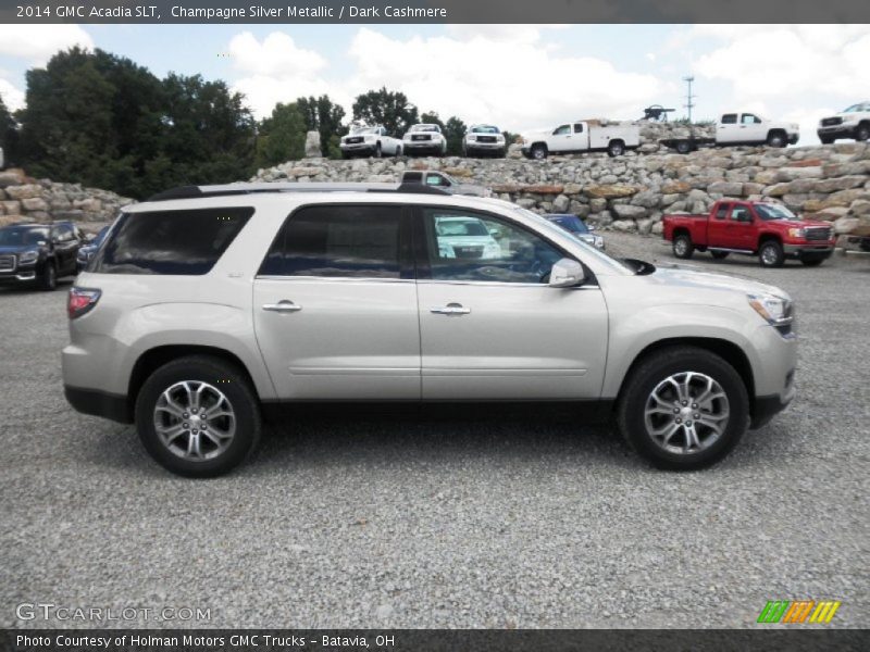 Champagne Silver Metallic / Dark Cashmere 2014 GMC Acadia SLT