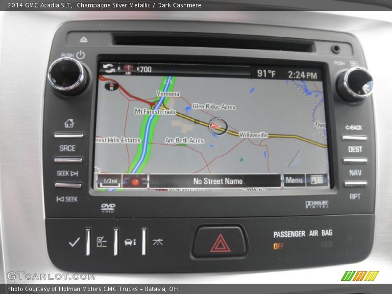 Navigation of 2014 Acadia SLT