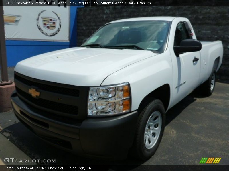 Summit White / Dark Titanium 2013 Chevrolet Silverado 1500 Work Truck Regular Cab