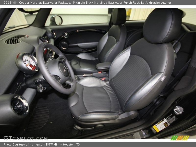 Midnight Black Metallic / Bayswater Punch Rocklike Anthracite Leather 2013 Mini Cooper Hardtop Bayswater Package