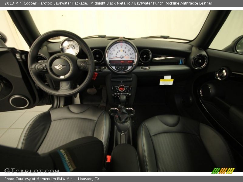 Midnight Black Metallic / Bayswater Punch Rocklike Anthracite Leather 2013 Mini Cooper Hardtop Bayswater Package