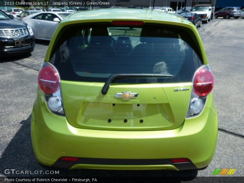 Jalapeno (Green) / Green/Green 2013 Chevrolet Spark LT