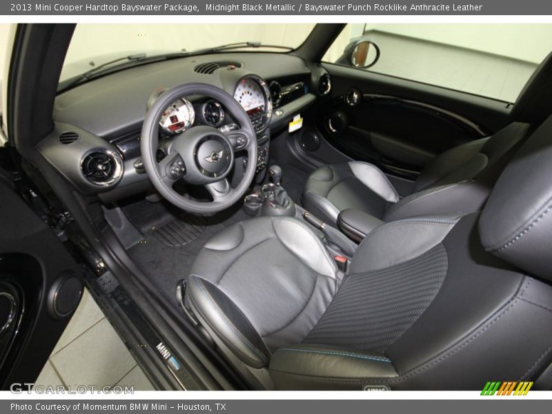 Midnight Black Metallic / Bayswater Punch Rocklike Anthracite Leather 2013 Mini Cooper Hardtop Bayswater Package