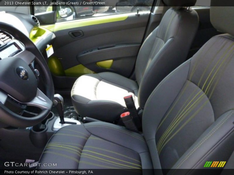 Jalapeno (Green) / Green/Green 2013 Chevrolet Spark LT
