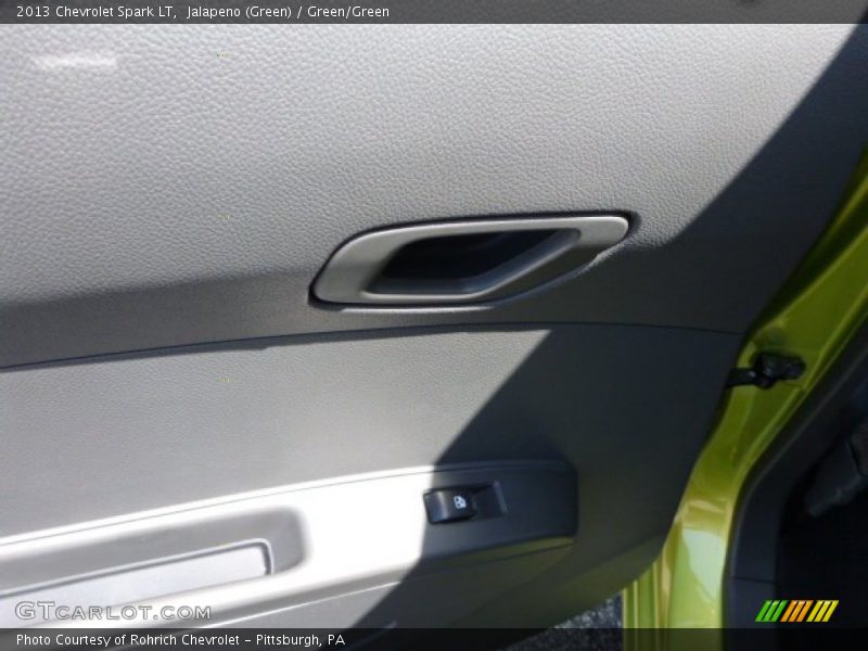 Jalapeno (Green) / Green/Green 2013 Chevrolet Spark LT