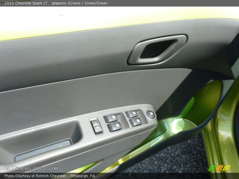 Jalapeno (Green) / Green/Green 2013 Chevrolet Spark LT