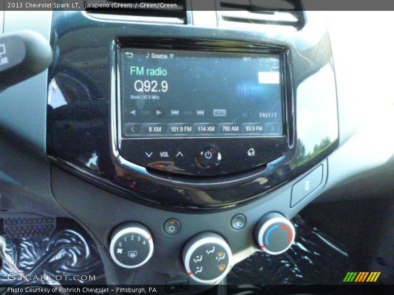 Jalapeno (Green) / Green/Green 2013 Chevrolet Spark LT