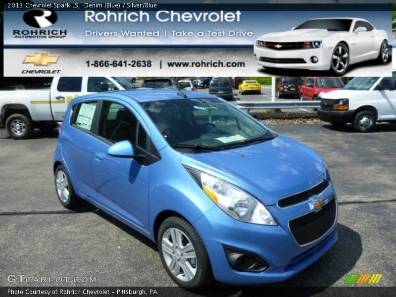Denim (Blue) / Silver/Blue 2013 Chevrolet Spark LS