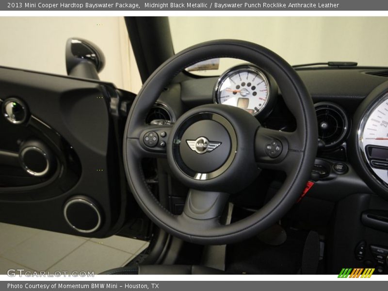 Midnight Black Metallic / Bayswater Punch Rocklike Anthracite Leather 2013 Mini Cooper Hardtop Bayswater Package