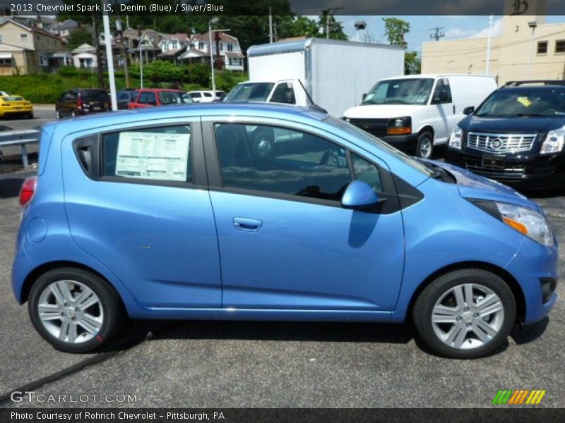 Denim (Blue) / Silver/Blue 2013 Chevrolet Spark LS