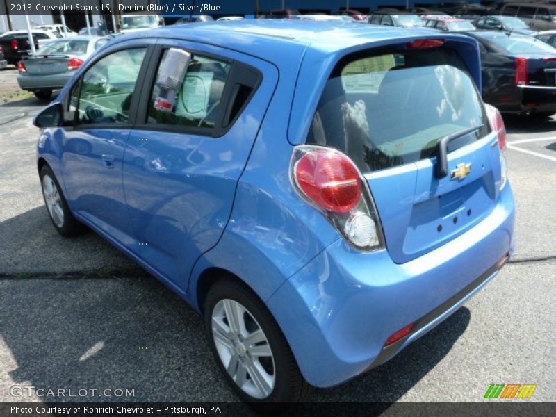 Denim (Blue) / Silver/Blue 2013 Chevrolet Spark LS