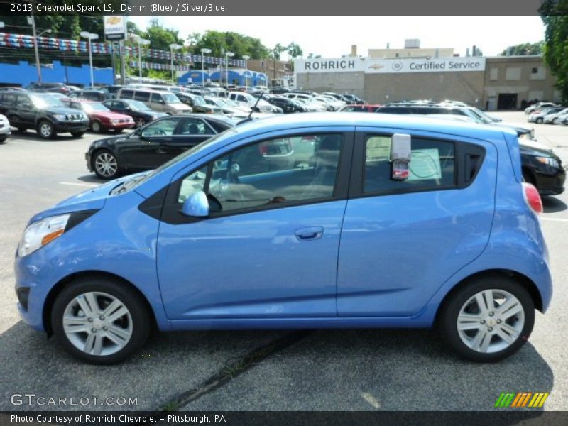 Denim (Blue) / Silver/Blue 2013 Chevrolet Spark LS