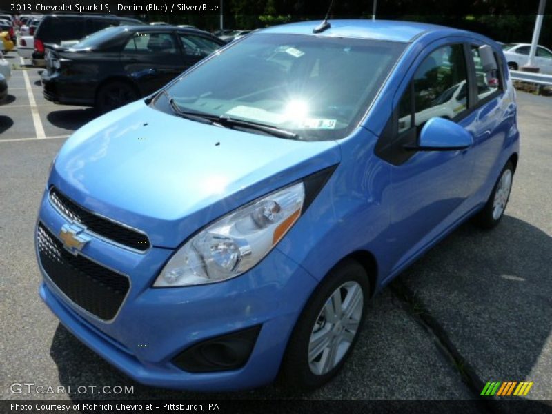 Denim (Blue) / Silver/Blue 2013 Chevrolet Spark LS