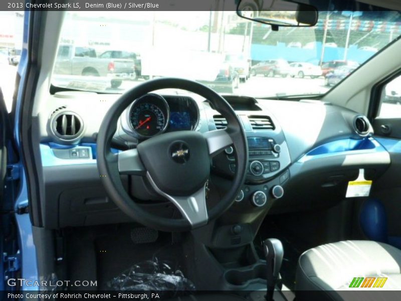 Denim (Blue) / Silver/Blue 2013 Chevrolet Spark LS