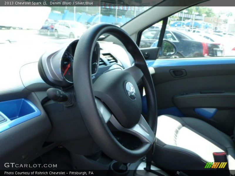 Denim (Blue) / Silver/Blue 2013 Chevrolet Spark LS