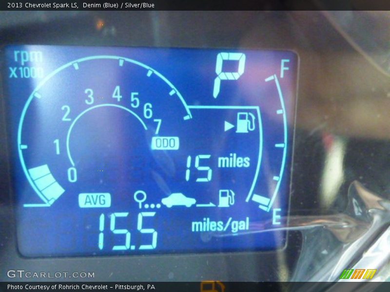 Denim (Blue) / Silver/Blue 2013 Chevrolet Spark LS