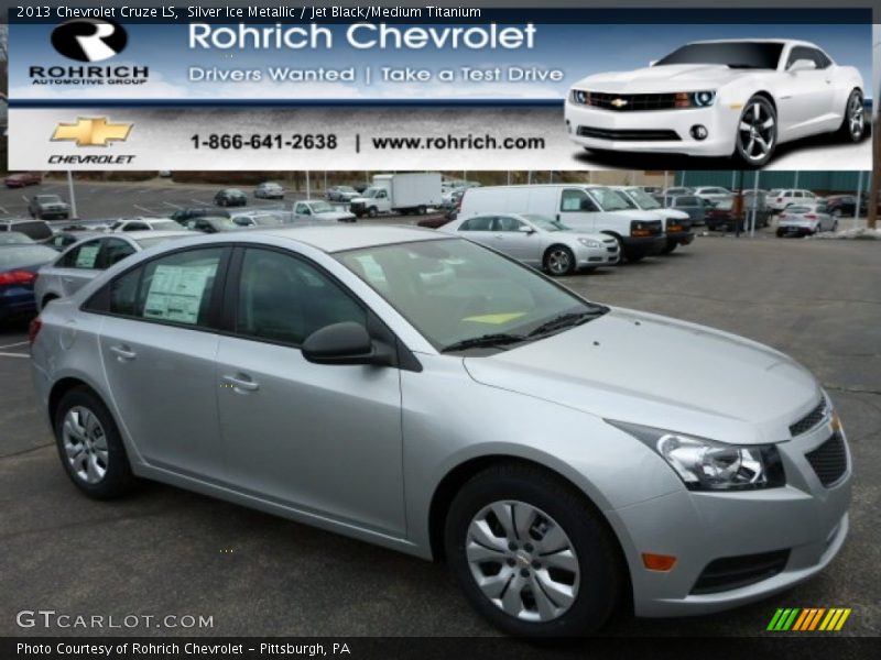 Silver Ice Metallic / Jet Black/Medium Titanium 2013 Chevrolet Cruze LS