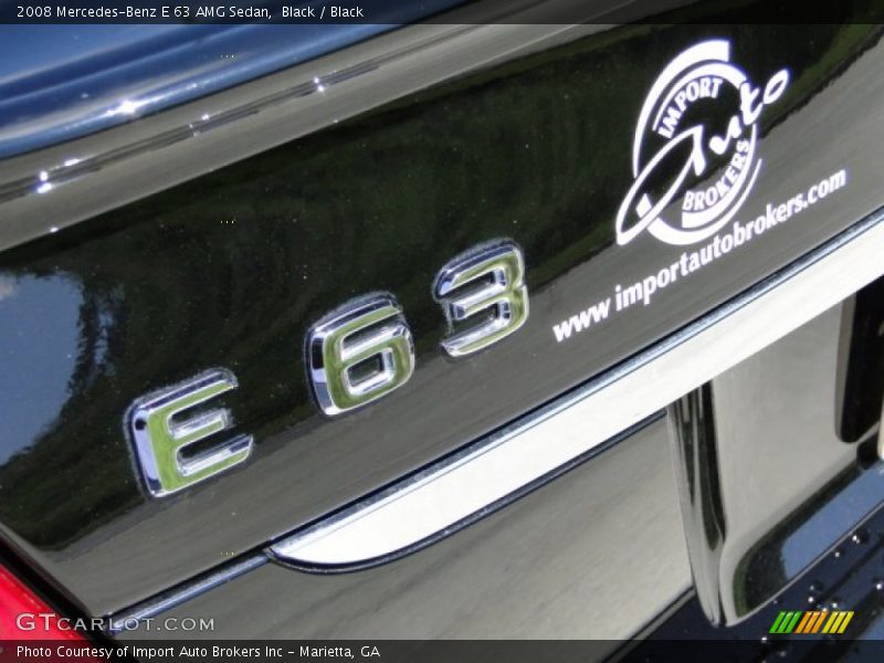 Black / Black 2008 Mercedes-Benz E 63 AMG Sedan
