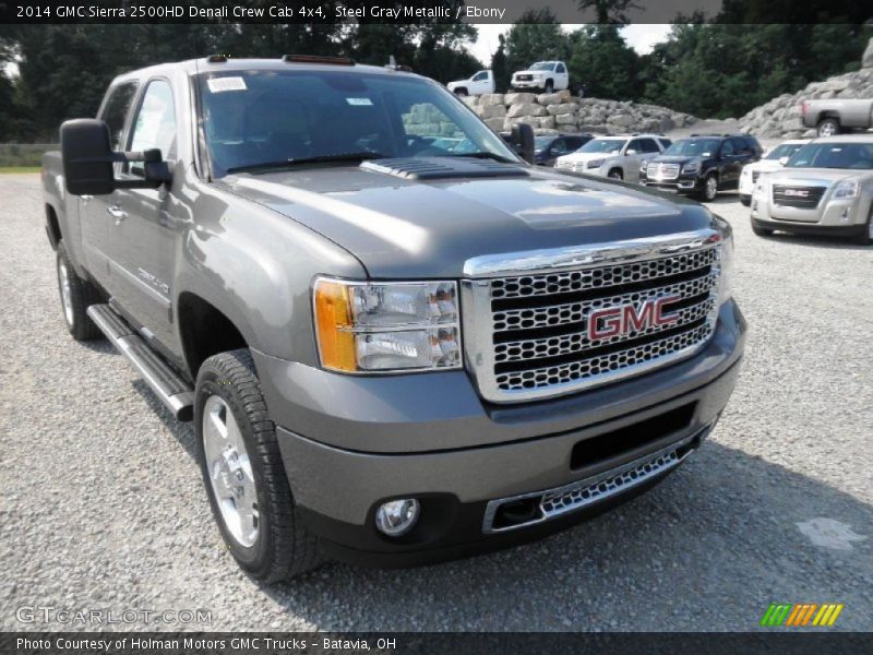 Steel Gray Metallic / Ebony 2014 GMC Sierra 2500HD Denali Crew Cab 4x4