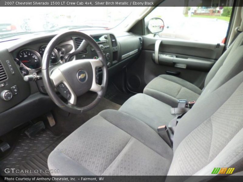 Silver Birch Metallic / Ebony Black 2007 Chevrolet Silverado 1500 LT Crew Cab 4x4