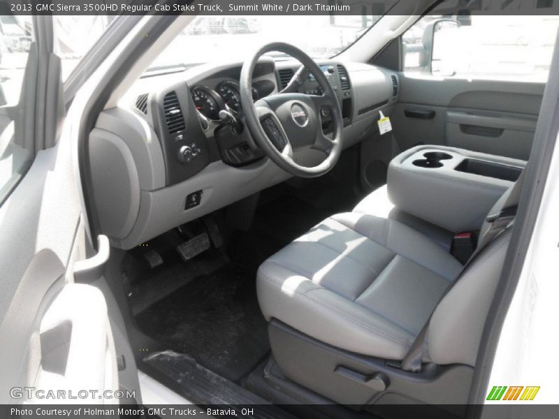 Summit White / Dark Titanium 2013 GMC Sierra 3500HD Regular Cab Stake Truck