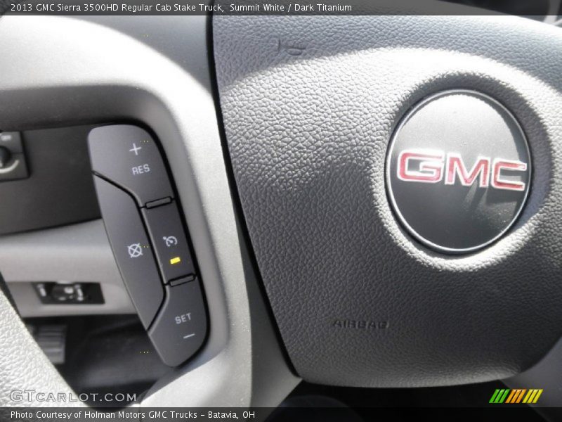 Summit White / Dark Titanium 2013 GMC Sierra 3500HD Regular Cab Stake Truck