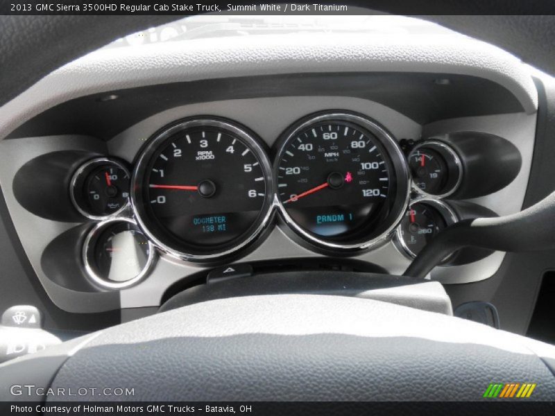 Summit White / Dark Titanium 2013 GMC Sierra 3500HD Regular Cab Stake Truck