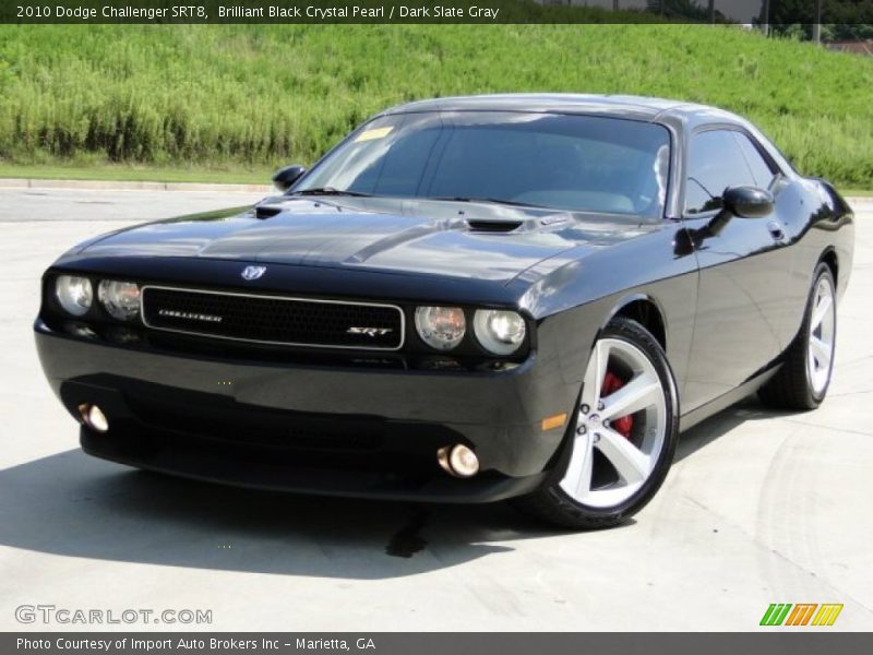 Brilliant Black Crystal Pearl / Dark Slate Gray 2010 Dodge Challenger SRT8