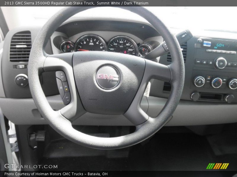 Summit White / Dark Titanium 2013 GMC Sierra 3500HD Regular Cab Stake Truck