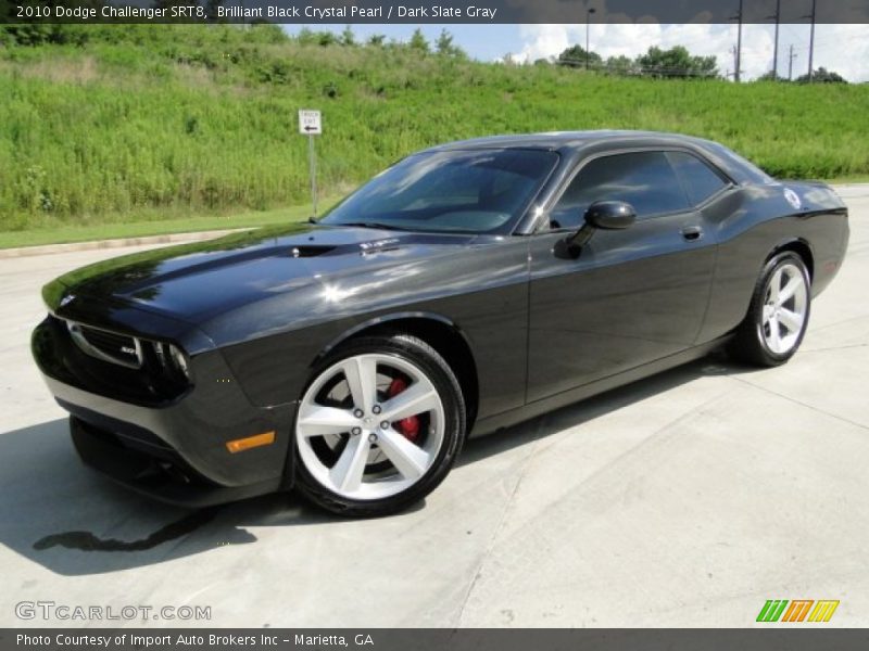 Brilliant Black Crystal Pearl / Dark Slate Gray 2010 Dodge Challenger SRT8