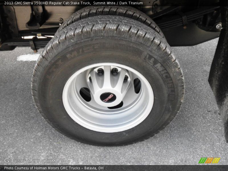 Summit White / Dark Titanium 2013 GMC Sierra 3500HD Regular Cab Stake Truck