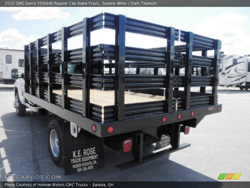 Summit White / Dark Titanium 2013 GMC Sierra 3500HD Regular Cab Stake Truck